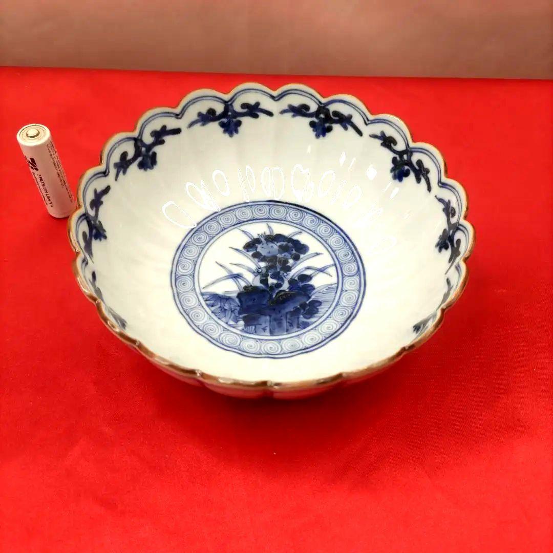 九谷焼　宮内庁御用達　山本長左　小鉢　5寸鉢　共箱　陶歴付