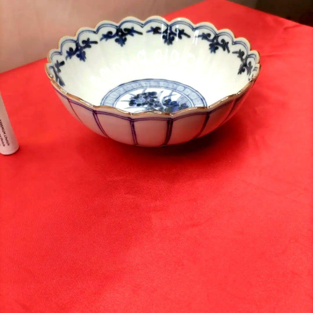 九谷焼　宮内庁御用達　山本長左　小鉢　5寸鉢　共箱　陶歴付