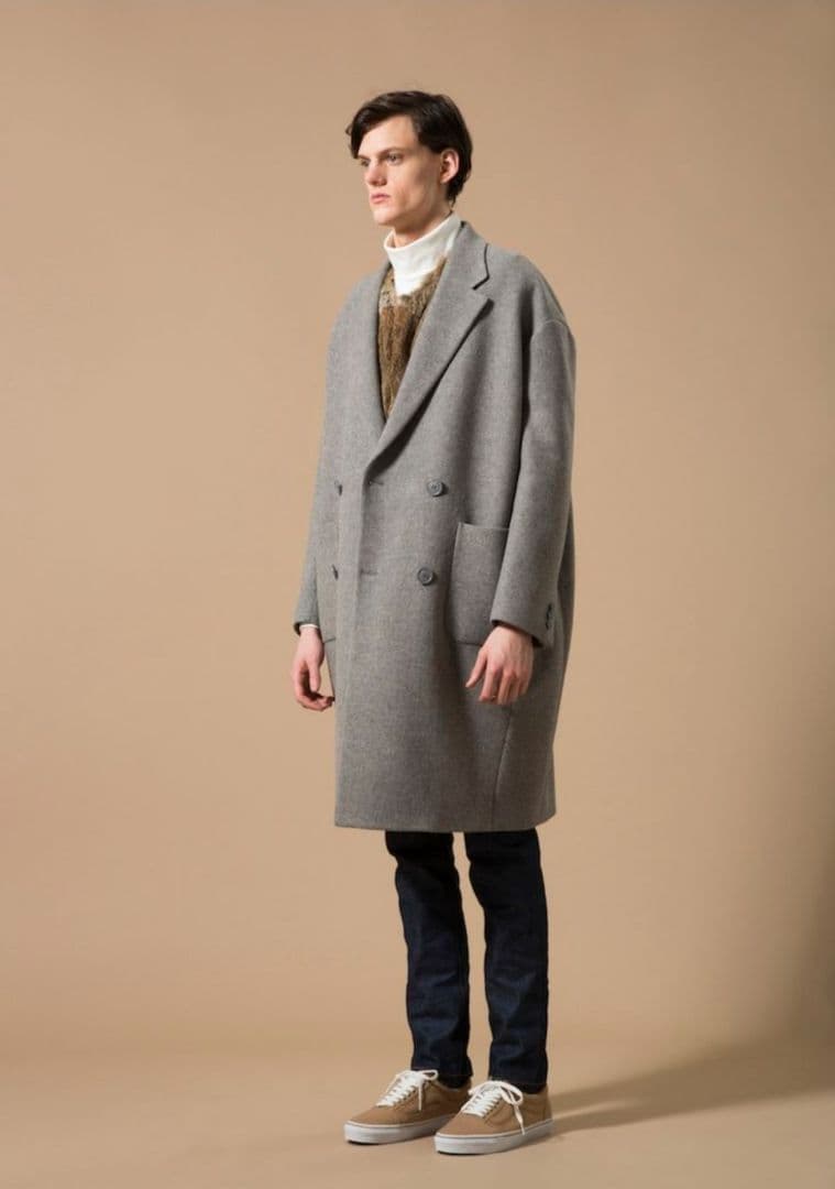 MISTER GENTLEMAN グレー ダブルブレストコート M