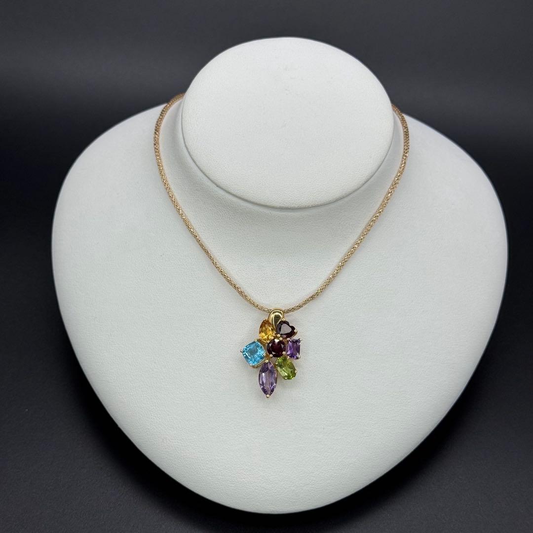 ERI　ENZO K18マルチカラーストーン ペンダントトップ