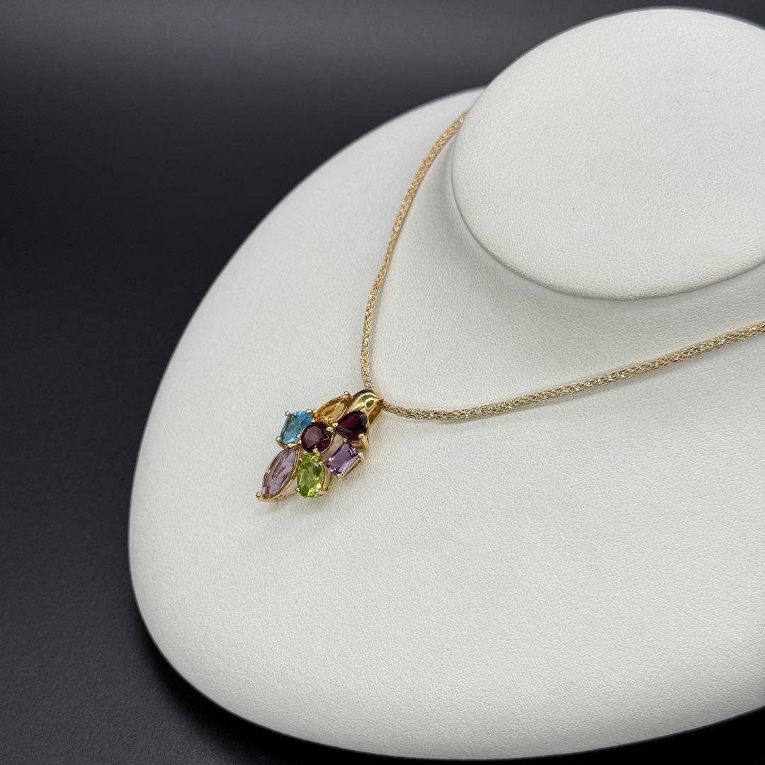 ERI　ENZO K18マルチカラーストーン ペンダントトップ