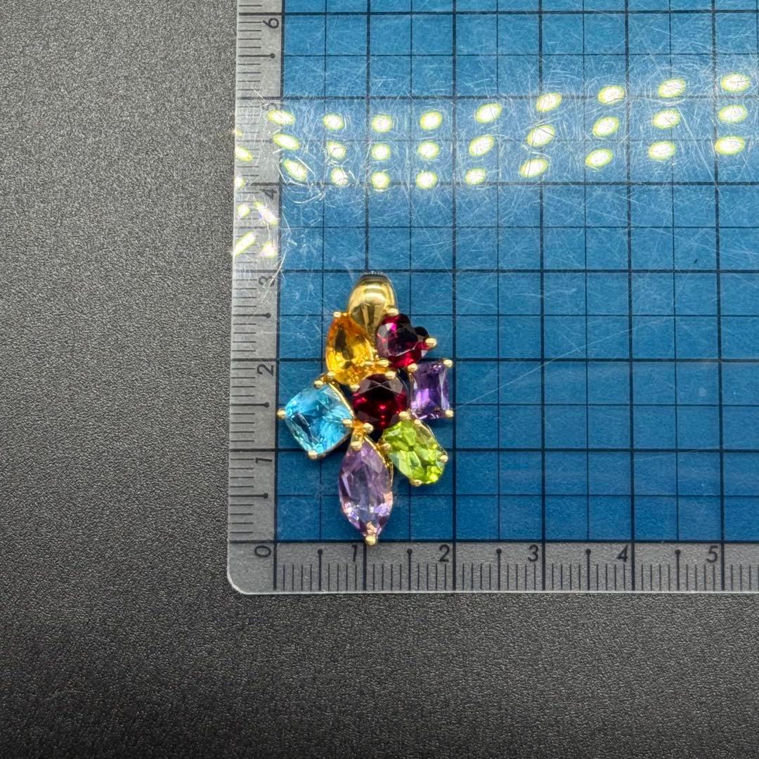 ERI　ENZO K18マルチカラーストーン ペンダントトップ