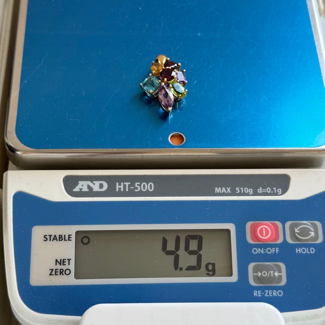 ERI　ENZO K18マルチカラーストーン ペンダントトップ