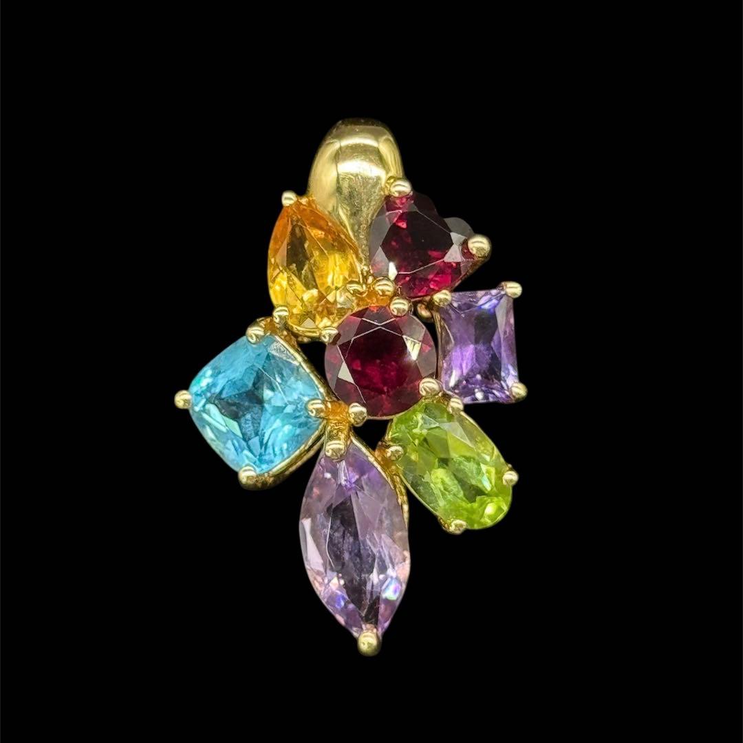 ERI　ENZO K18マルチカラーストーン ペンダントトップ