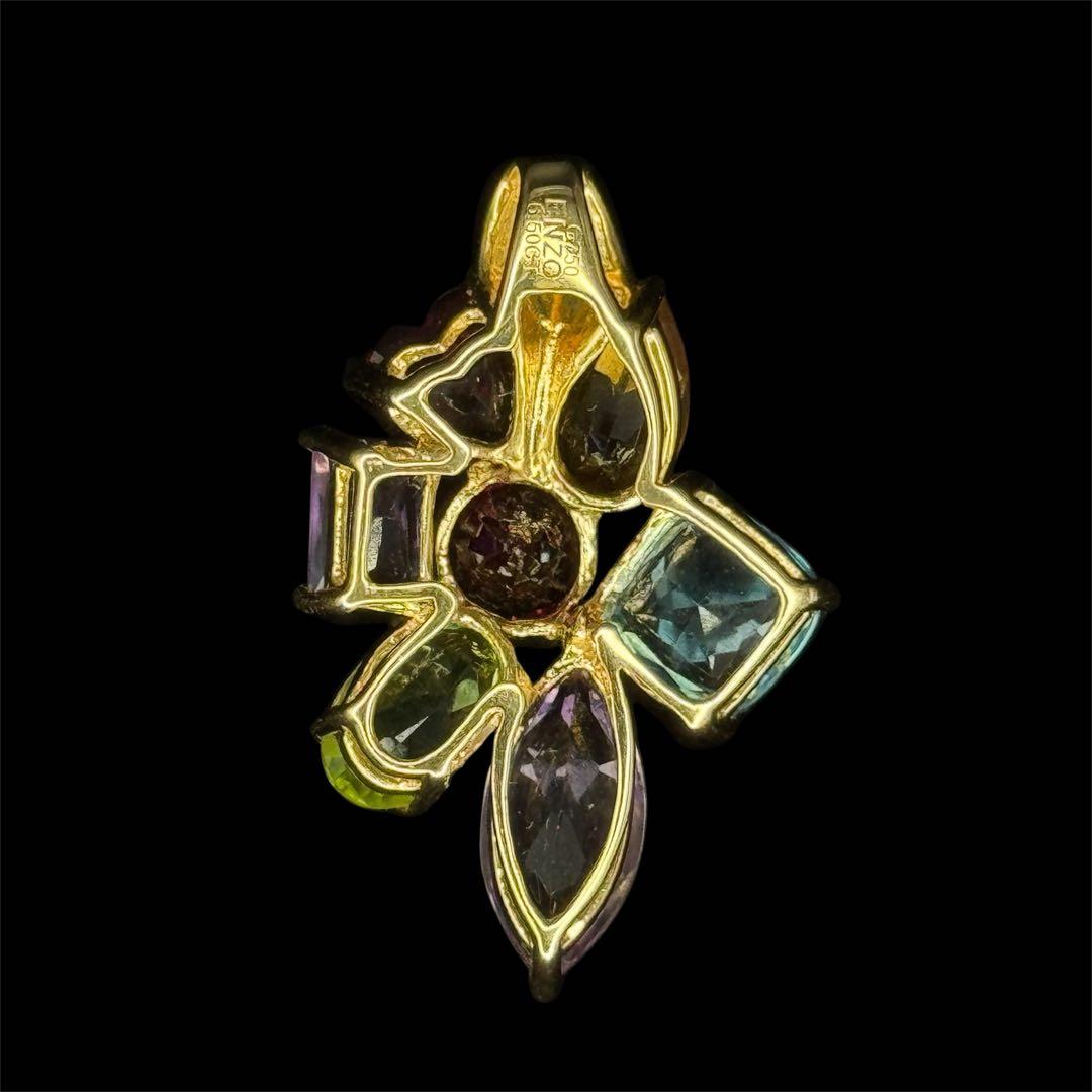 ERI　ENZO K18マルチカラーストーン ペンダントトップ