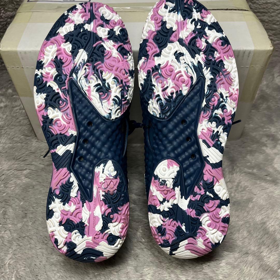 YONEX　ヨネックス　フュージョンレブ4　パワークッション　テニスシューズ　紺