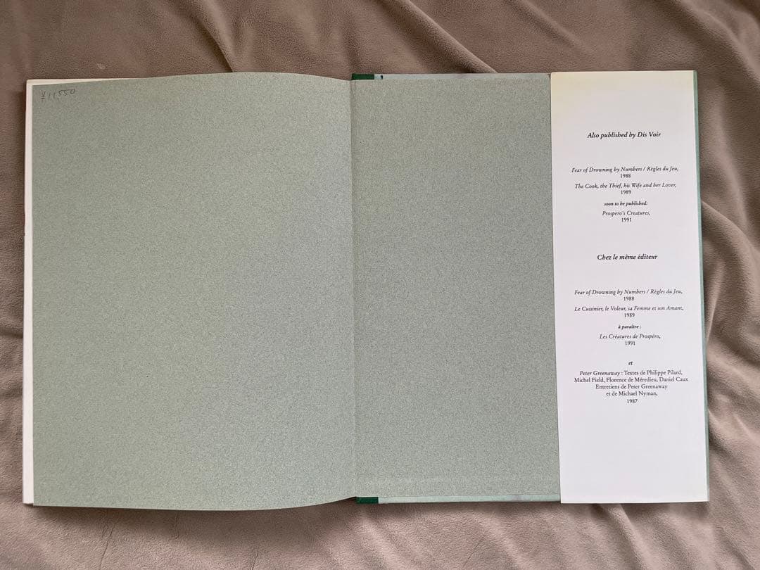 ピーター・グリーナウェイ「Papers」 画集　稀少本　坂本龍一