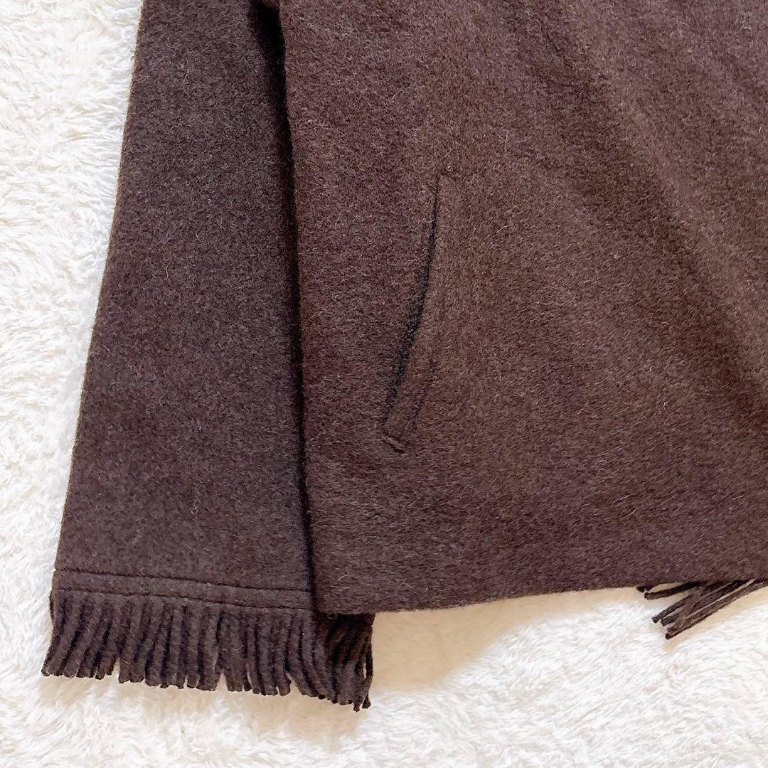 [超美品]Plage プラージュ フリンジ ポンチョ MANTECO社 ブラウン