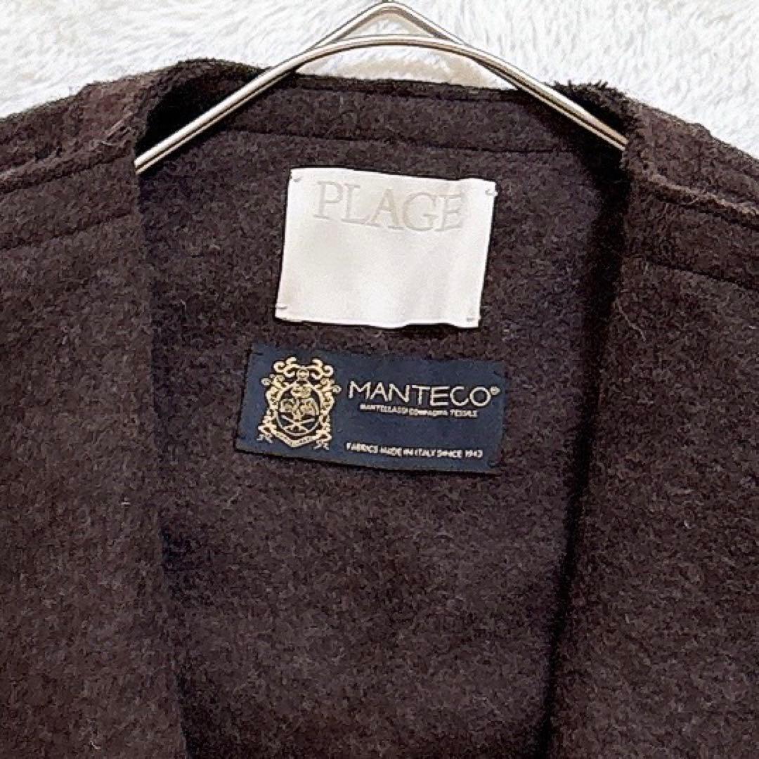 [超美品]Plage プラージュ フリンジ ポンチョ MANTECO社 ブラウン
