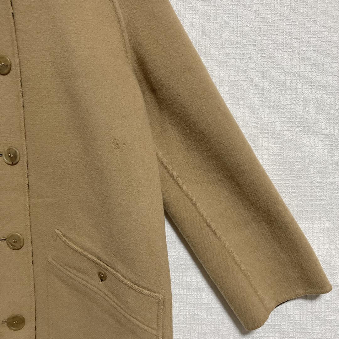 90sバーバリーBurberrys'ノバチェックリバーシブルウールミドルコートM