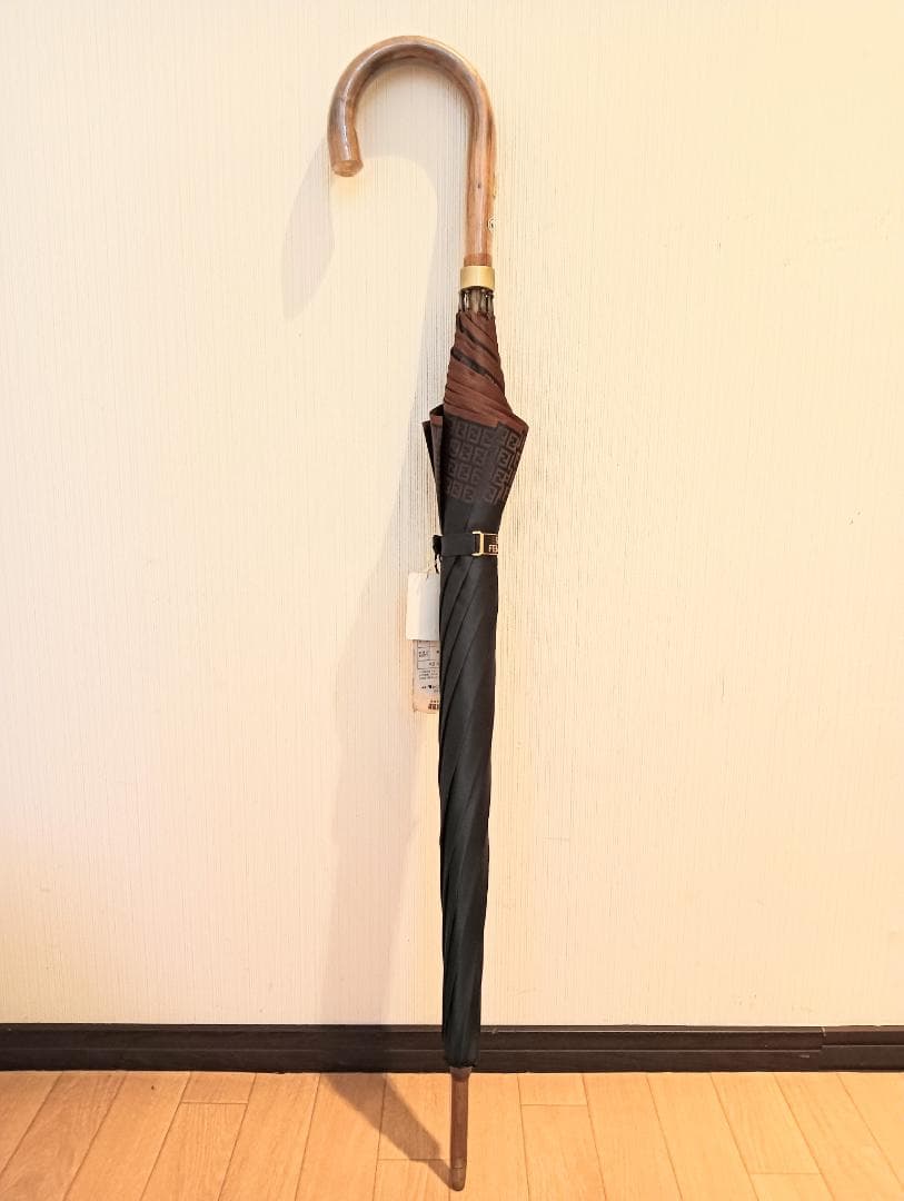 【未使用】FENDI 長傘 ombrelli ズッカ柄 ムーンバット ネイビー