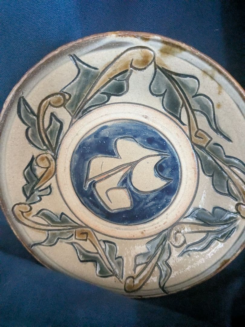 沖縄やちむんカップ＆ソーサーとお皿セット【金城敏男氏・宮城須美子氏作】