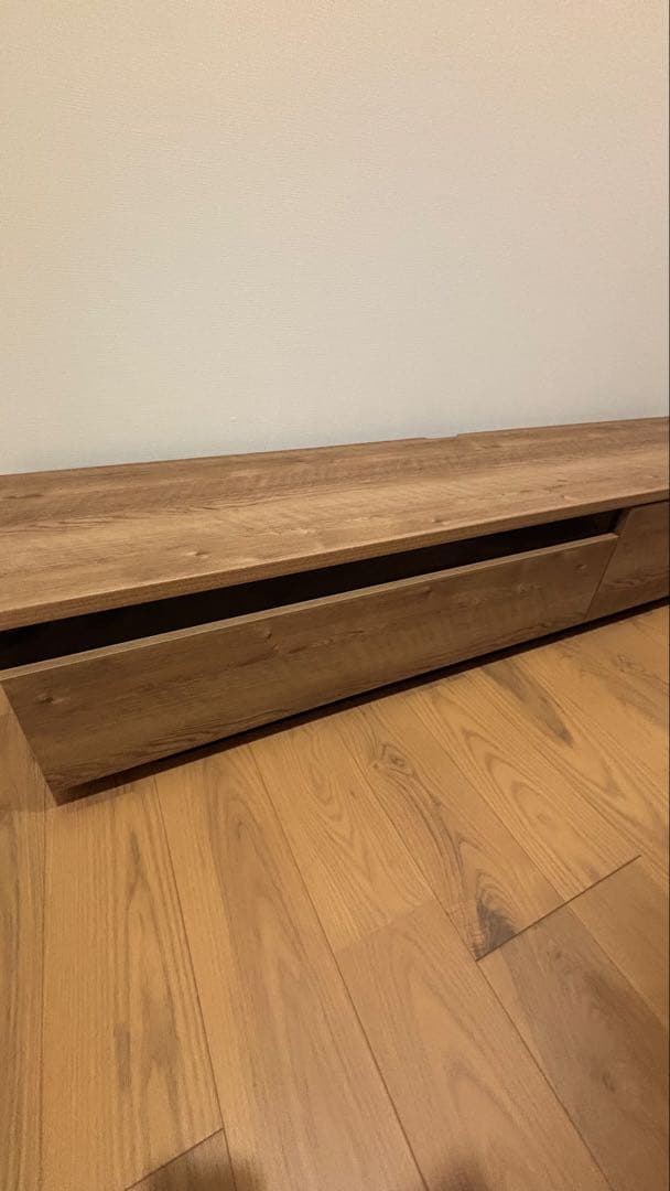 LOWYA 木目調 引き出し式 テレビ台