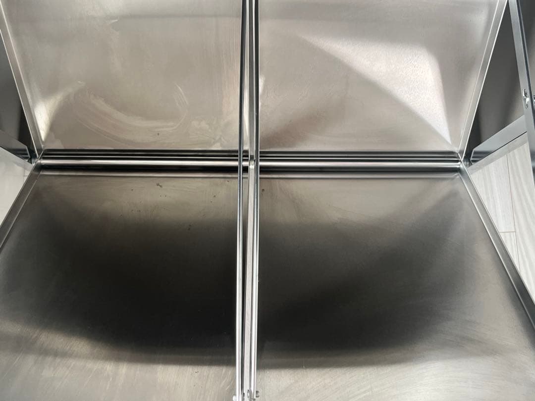 ★最終値下げ★ディノス ステンレス製ダストボックスワゴン 2分別タイプ　ゴミ箱