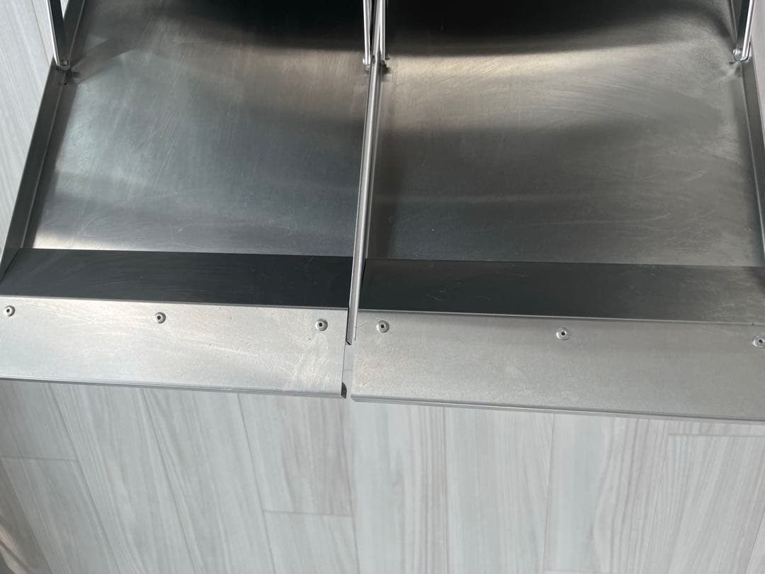 ★最終値下げ★ディノス ステンレス製ダストボックスワゴン 2分別タイプ　ゴミ箱