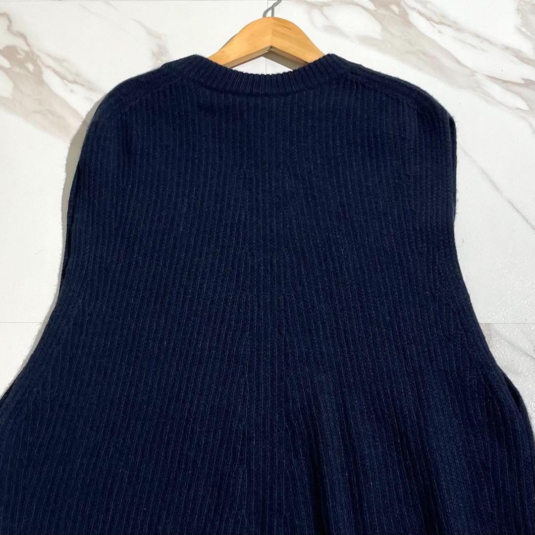 【美品/カシミヤ/L】モンクレール x ハイク ニットワンピース ネイビー