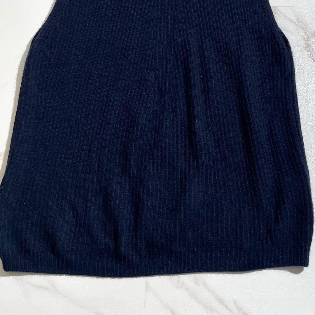 【美品/カシミヤ/L】モンクレール x ハイク ニットワンピース ネイビー