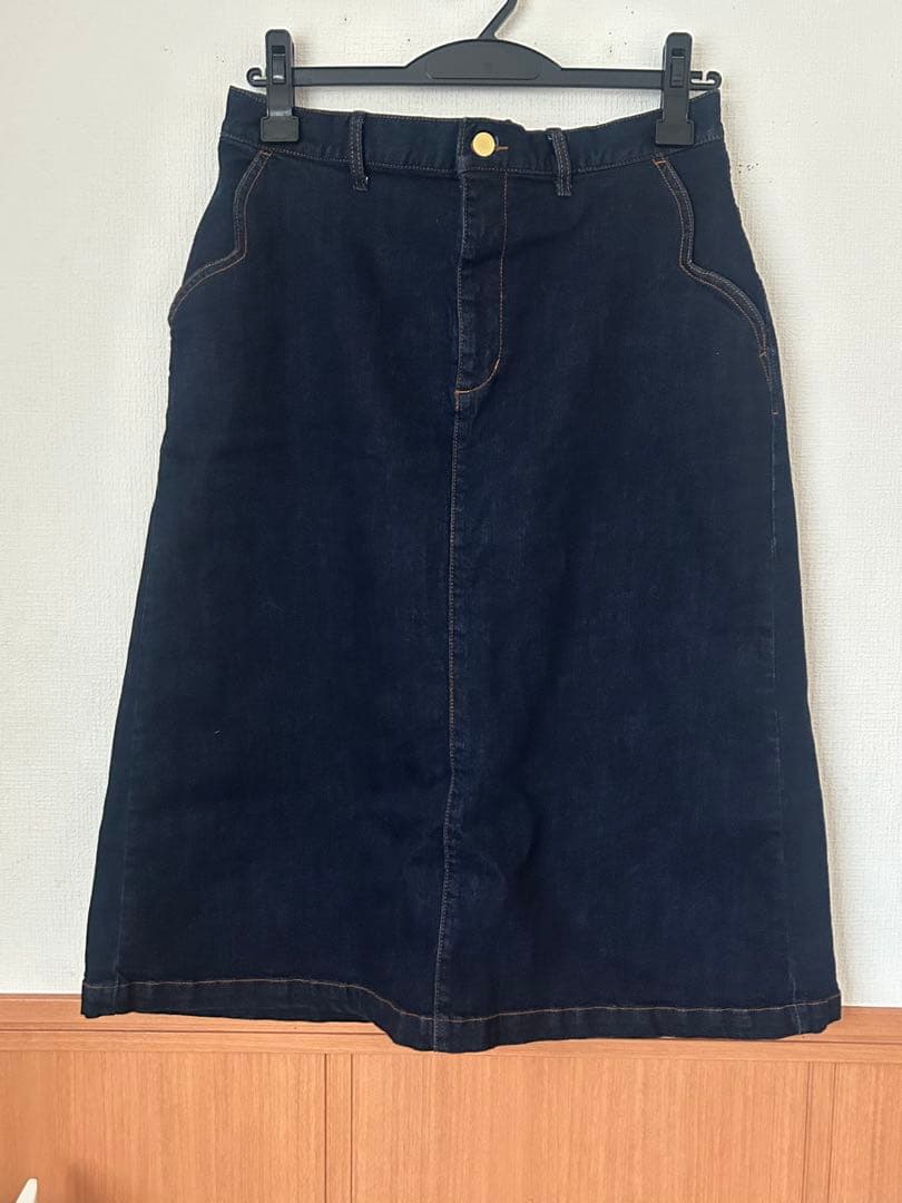yukiemon おリボンデニムスカート こいめ 3L