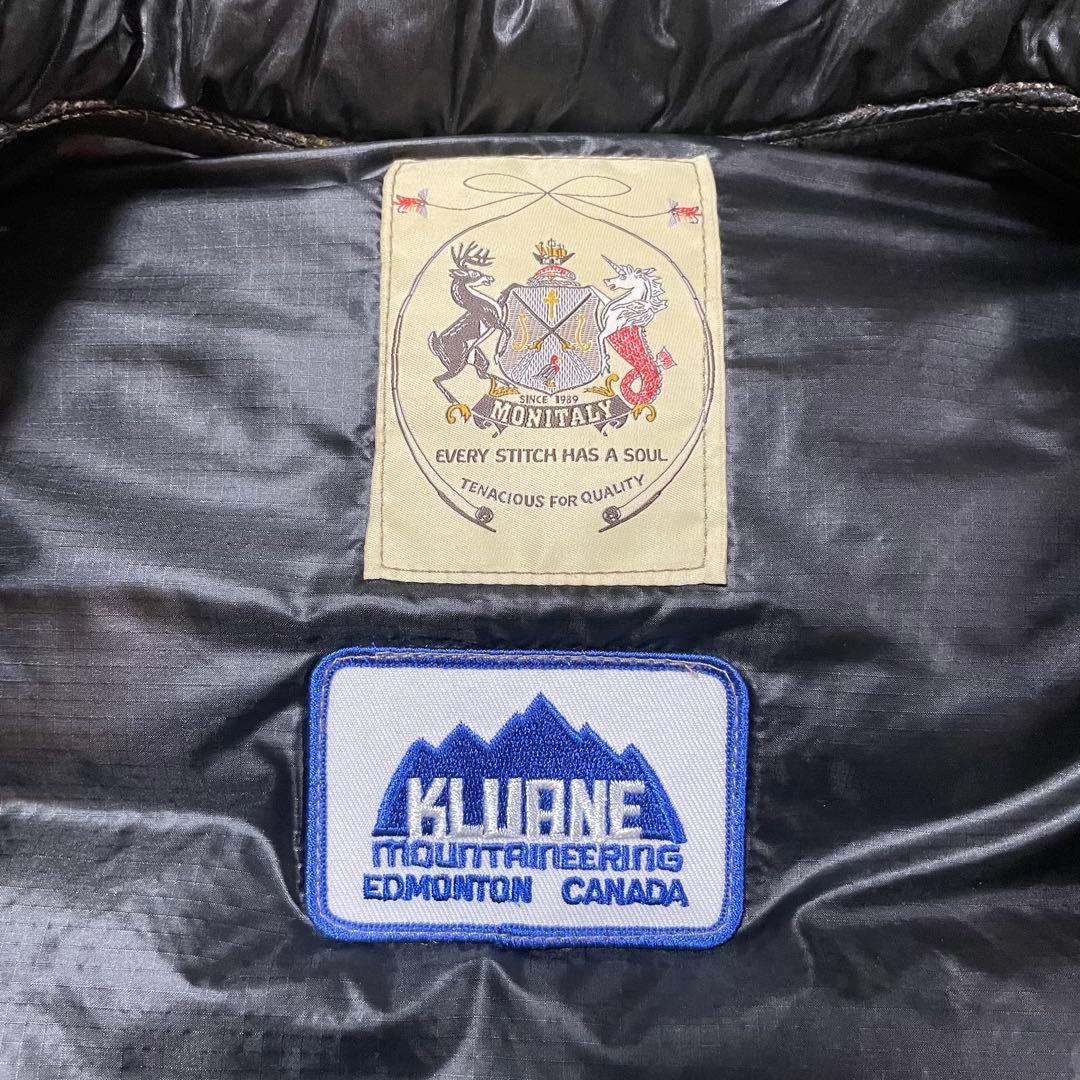 【美品】MONITALY KLUANE ヘリンボーン ダウンベスト M カナダ製