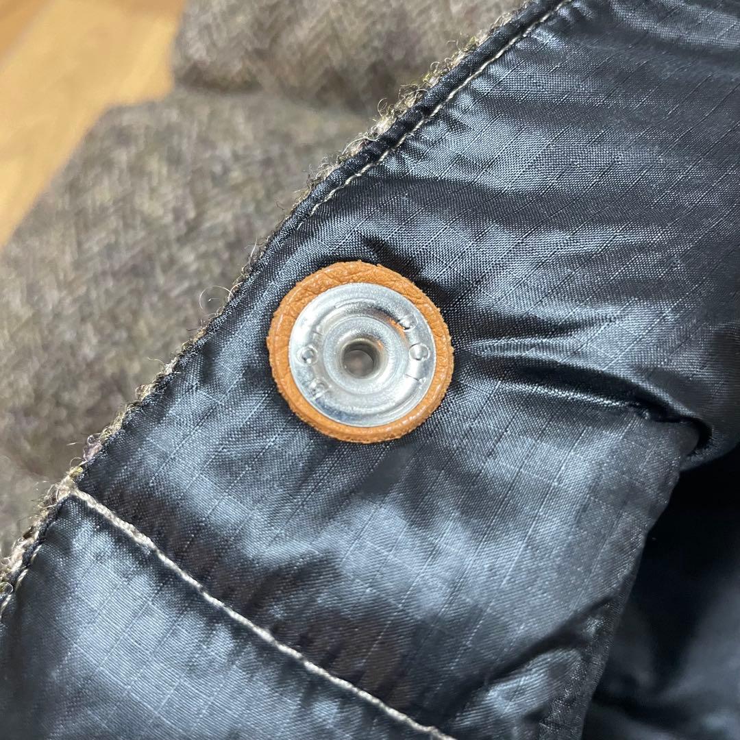 【美品】MONITALY KLUANE ヘリンボーン ダウンベスト M カナダ製