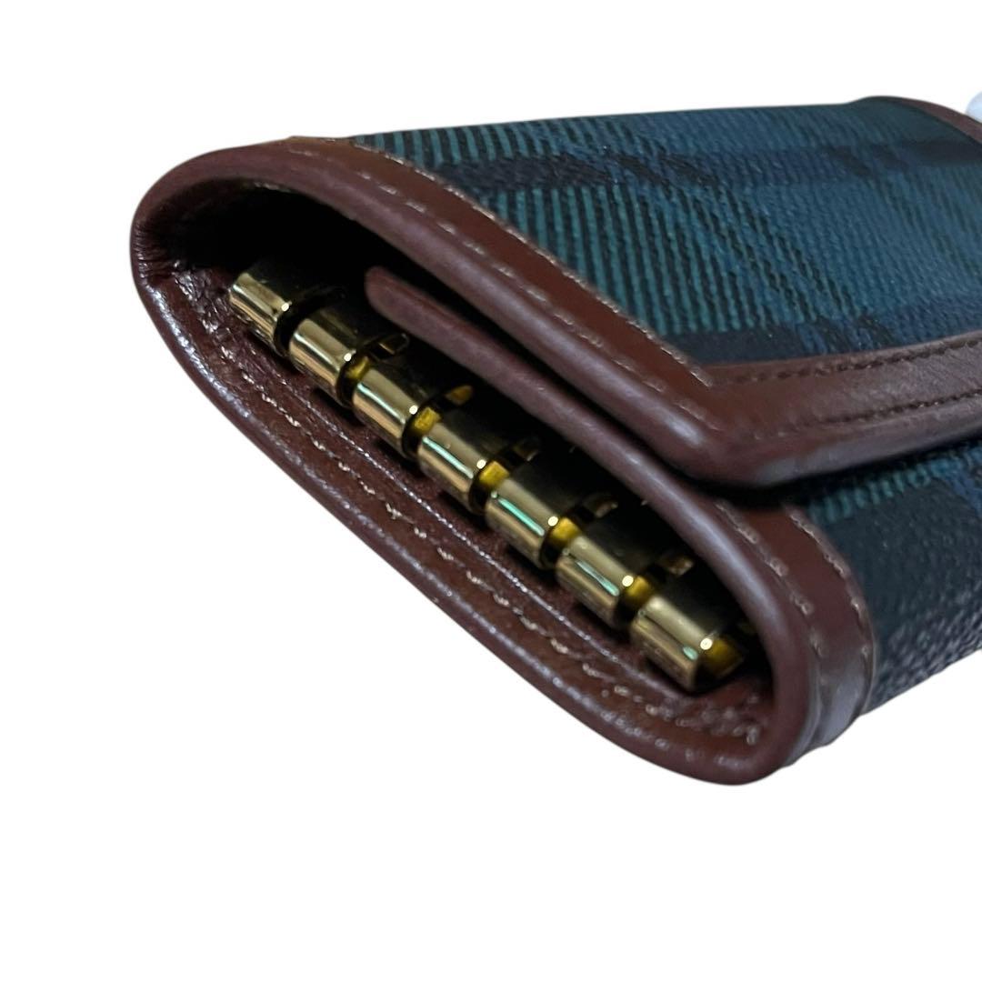 未使用✨ポロラルフローレン　6連キーケース　箱入り　チェック　レザー