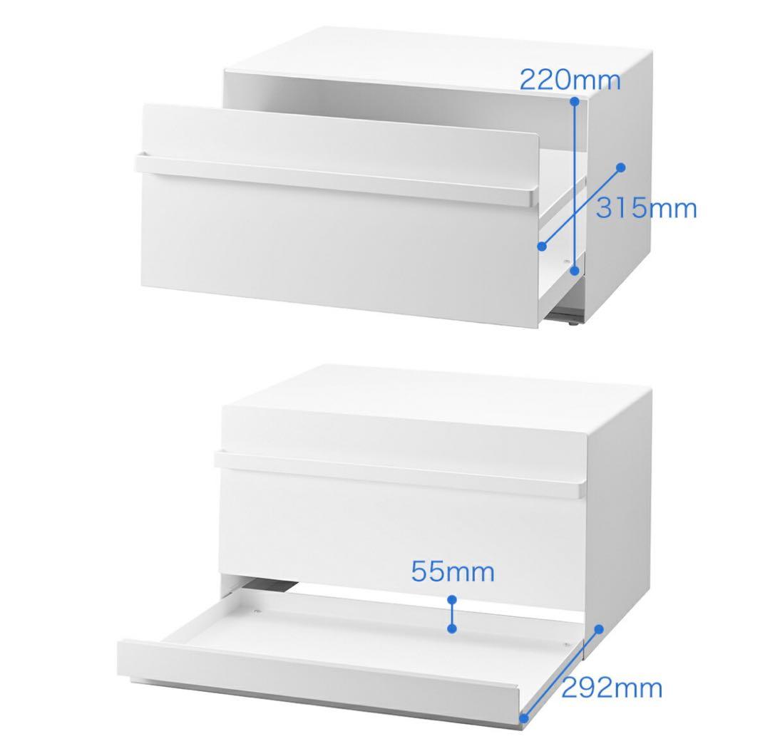 ブレッドケース タワー 引き出し型 2段 ブラック tower