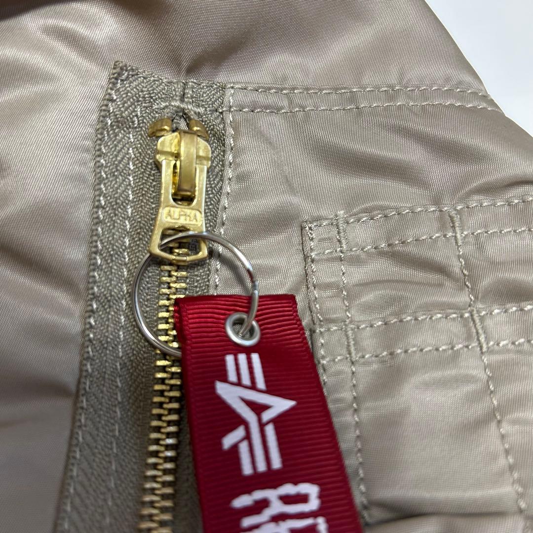【極美品】希少色ALPHA MA-1 2XL アイスグレー アルファ ジャケット