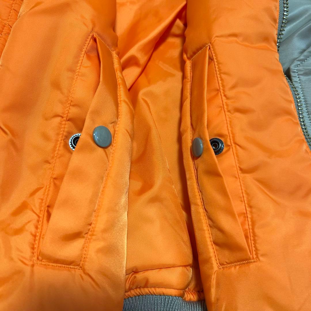 【極美品】希少色ALPHA MA-1 2XL アイスグレー アルファ ジャケット