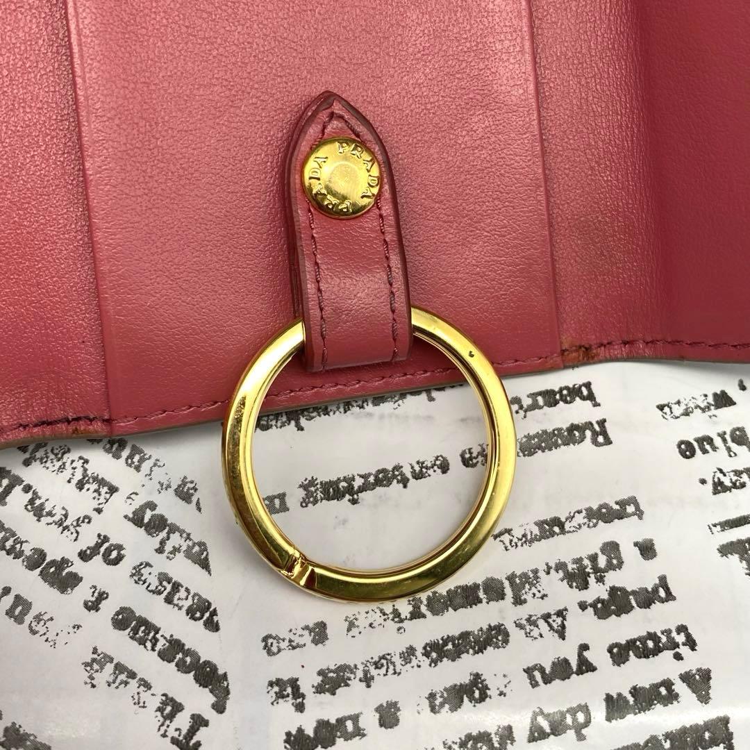 【良品‼️】 PRADA プラダ キーケース 4連フック キーリング付き 箱あり