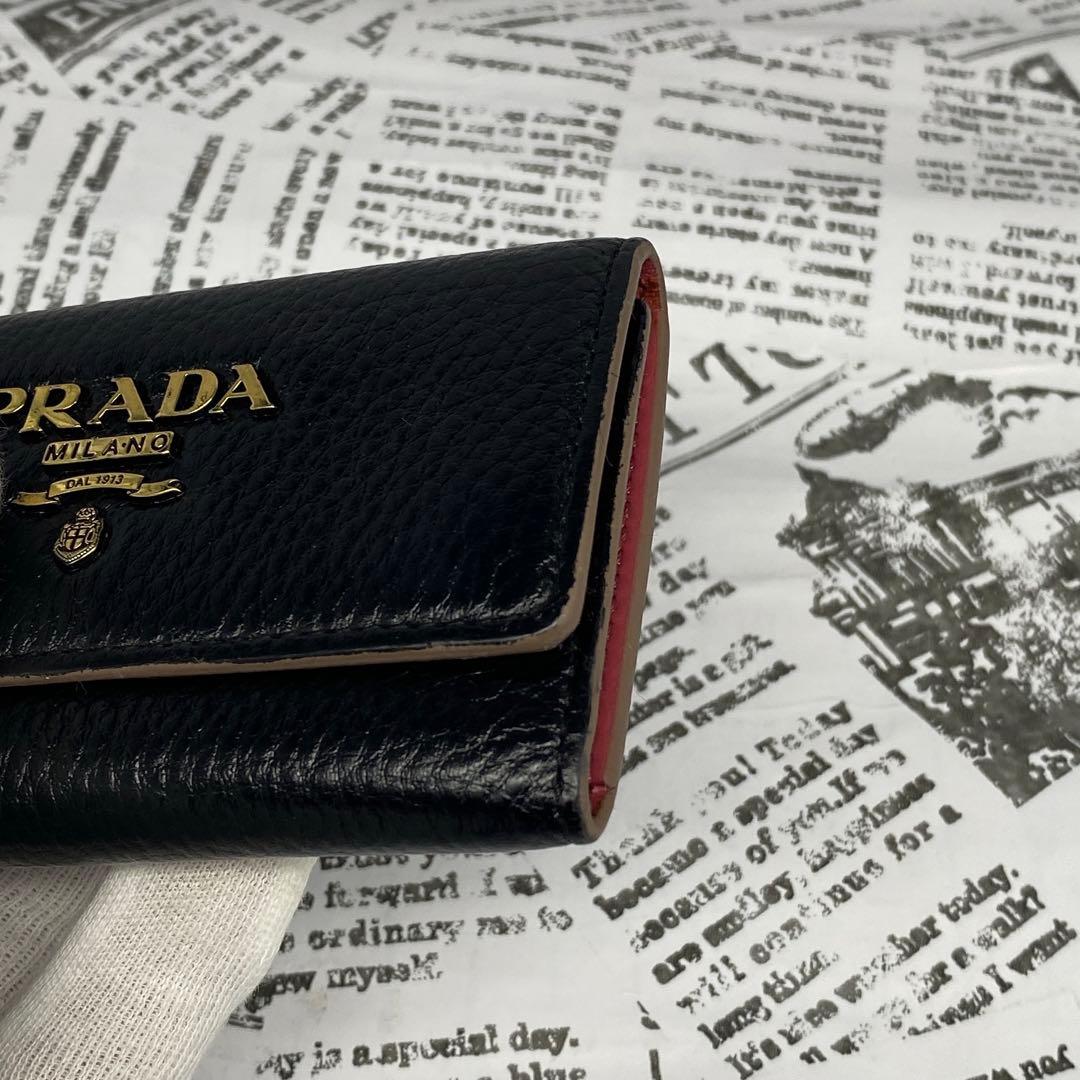 【良品‼️】 PRADA プラダ キーケース 4連フック キーリング付き 箱あり