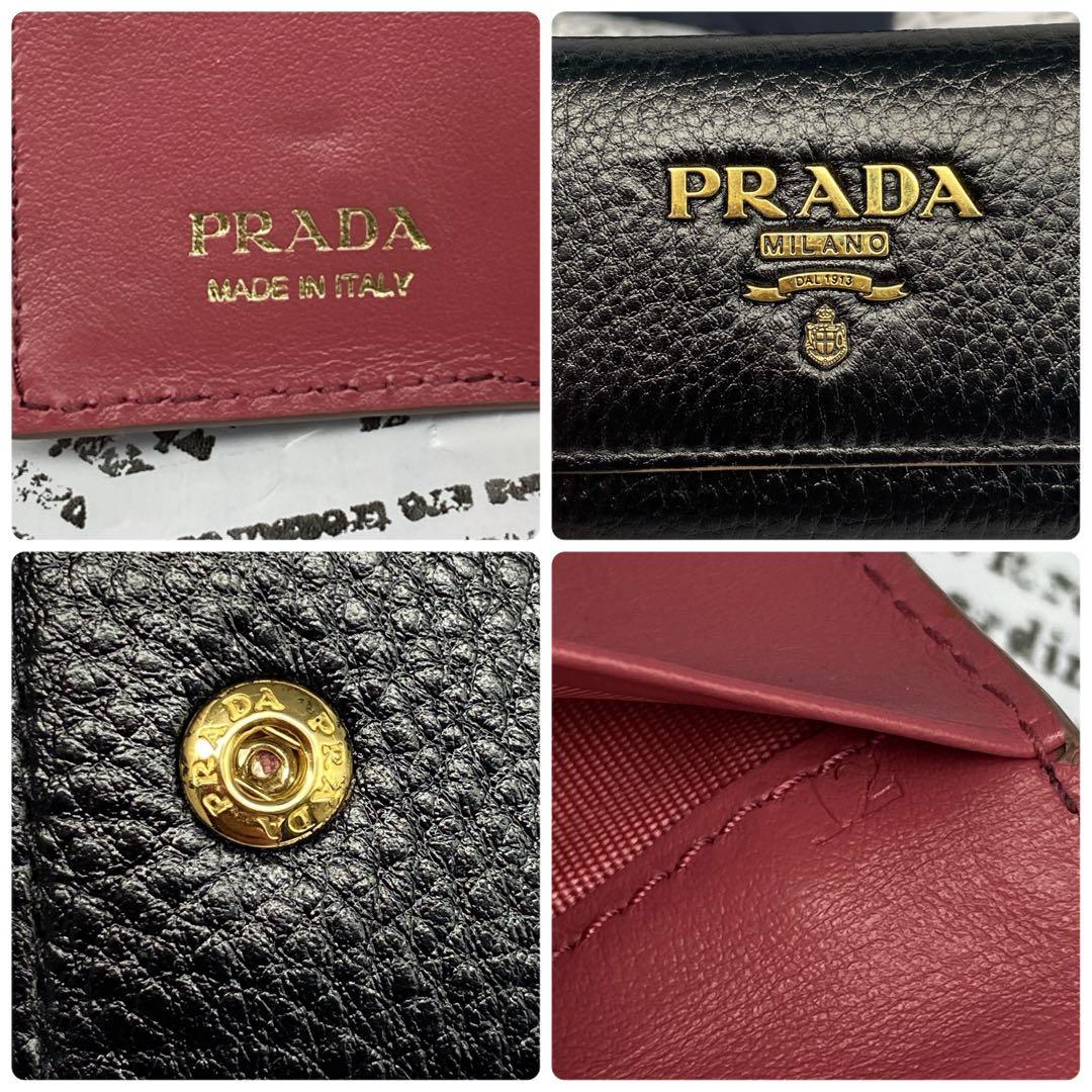 【良品‼️】 PRADA プラダ キーケース 4連フック キーリング付き 箱あり