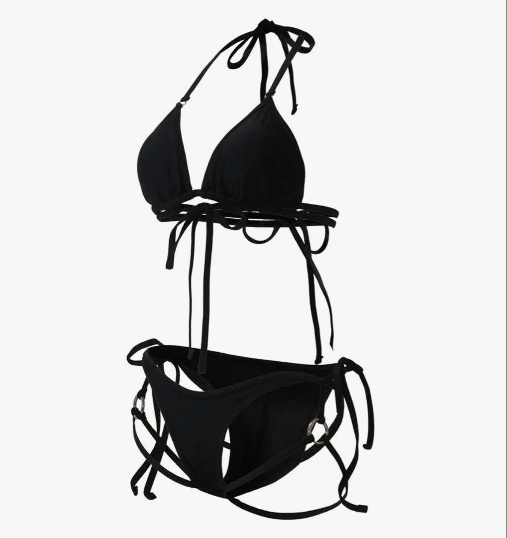 水着・ラッシュガード theredthread S tinyring black bikini set