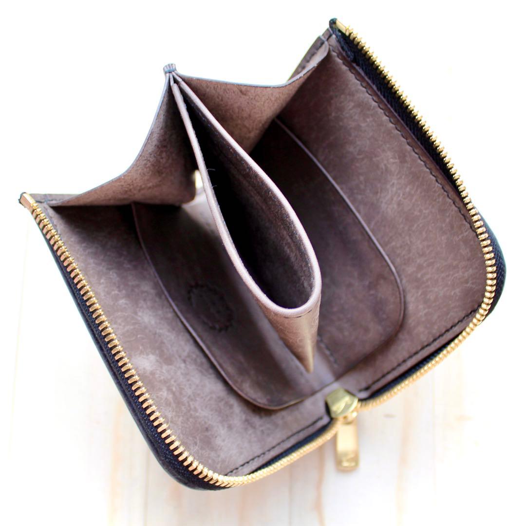 L字ファスナーウォレット 【カービング /オールブラック】