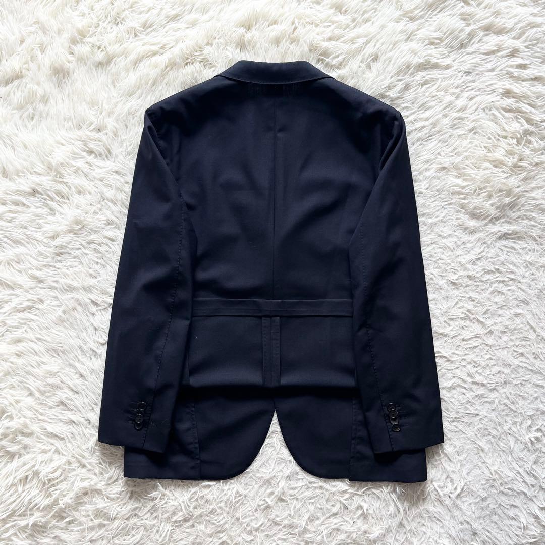 <美品>LARDINI ネイビー ウール スーツ サイズ48