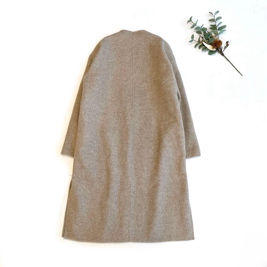 専用です　23区 ウールリバーツイルノーカラーコート　ロングコート　36