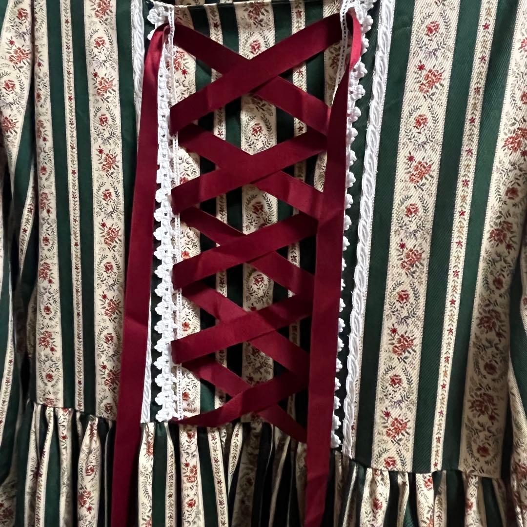 marcHenTica フラワーガーデンワンピース グリーン 通常サイズ