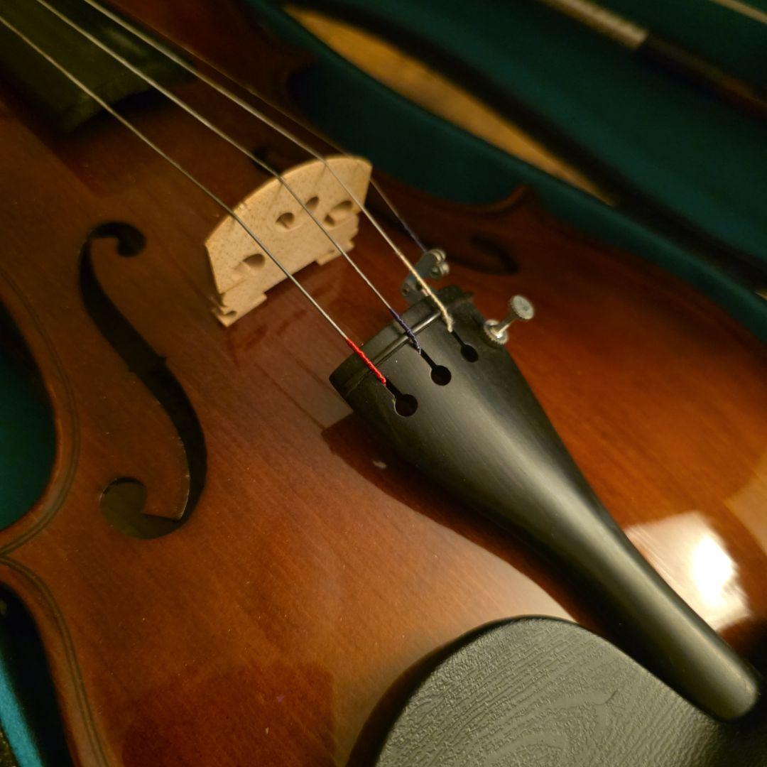 木製ブラウンバイオリン 4弦 フルボディ