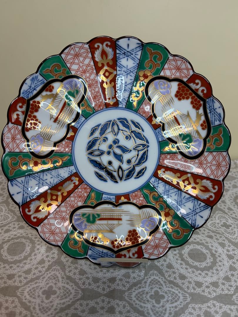 和風模様の陶磁器皿4枚セット