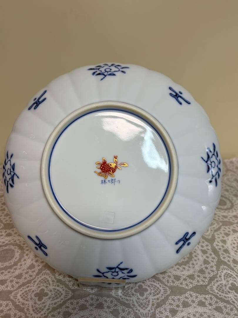 和風模様の陶磁器皿4枚セット