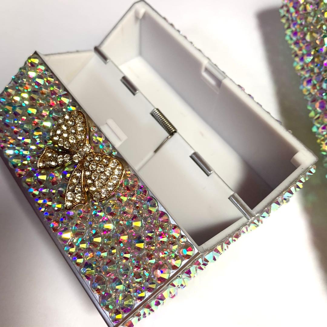 iQOSイルマｉワンケースとヒートスティックケース　オーロラデコ　リボン