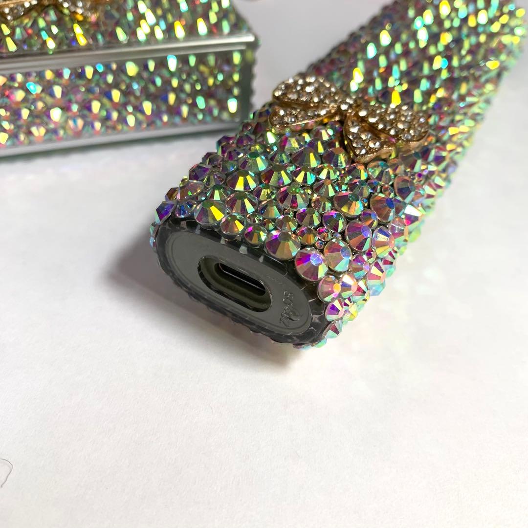 iQOSイルマｉワンケースとヒートスティックケース　オーロラデコ　リボン