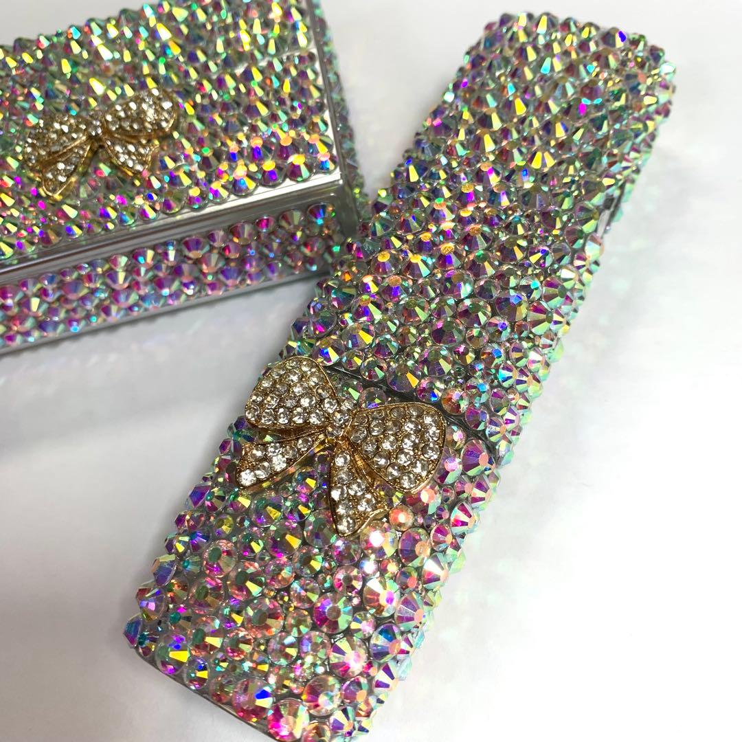 iQOSイルマｉワンケースとヒートスティックケース　オーロラデコ　リボン