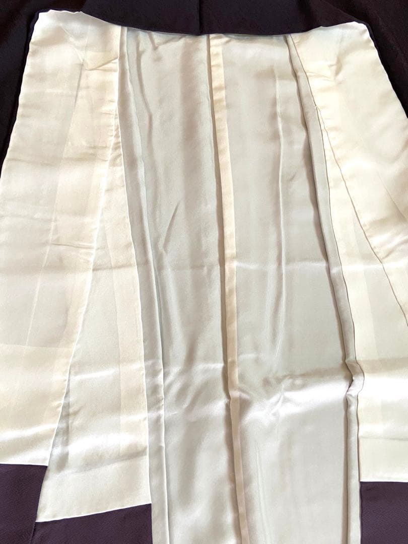 【未使用】濃紫色　作家物　桜と雪輪　訪問着　フルセット