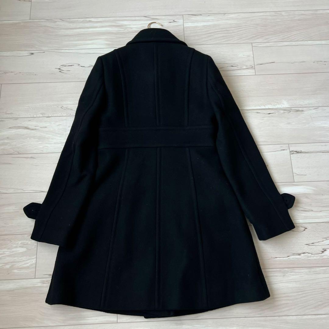 バーバリーブルーレーベル　ダブルブレスト　ロングコート　チェック　ウール