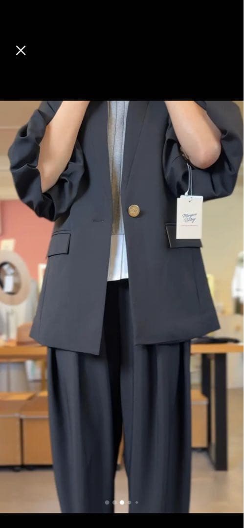 38　マルゴーヴィンテージ　バルーン袖ジャケット　未使用タグ付