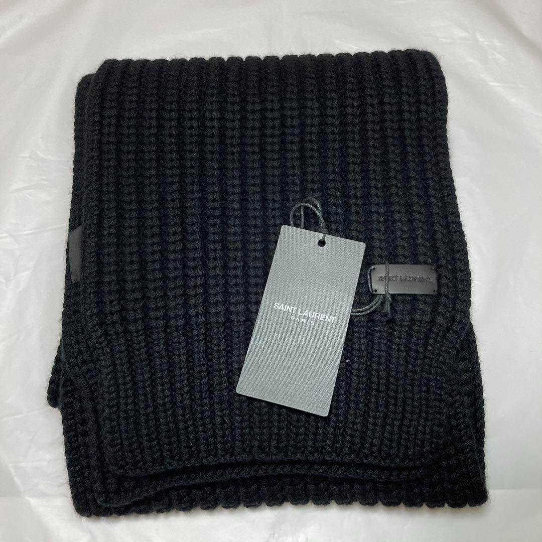 新品 サンローランパリ カシミヤ100％ ロングマフラー 国内正規品