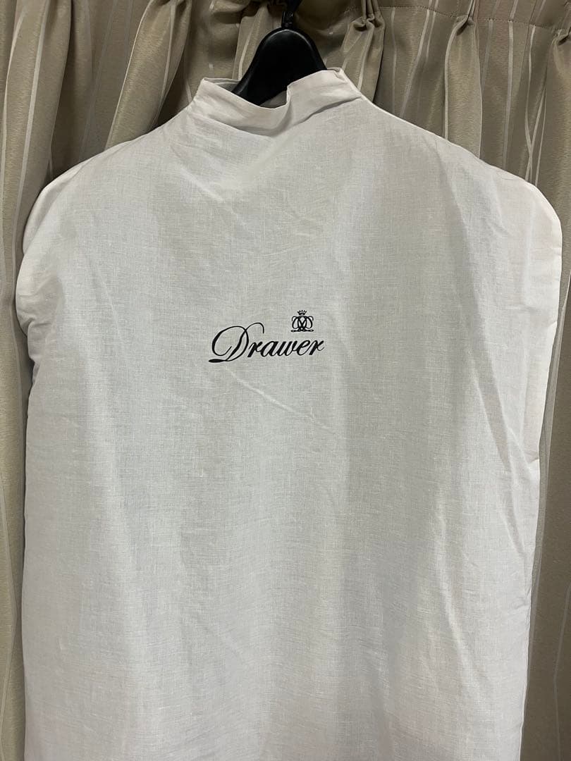 Drawer メランジ リバーシブルコート グレー ウール100%