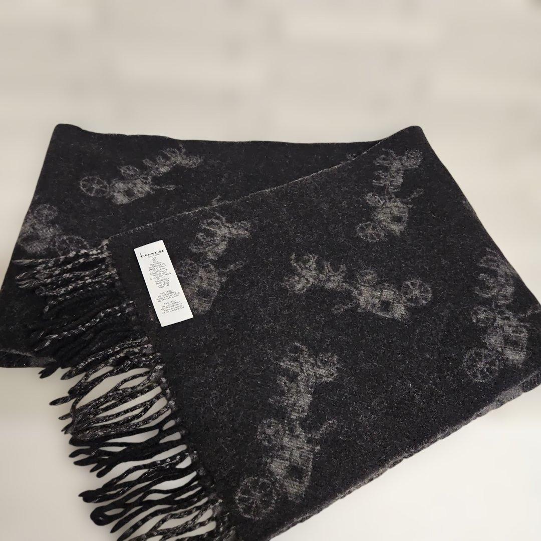 ◾COACH　マフラー　ウール95%カシミヤ5%