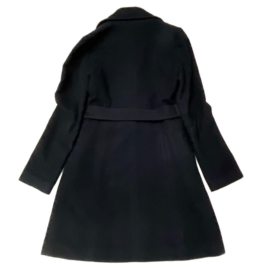 【y2k アンゴラ混】バーバリーブルーレーベル ロングコート チェック Aライン