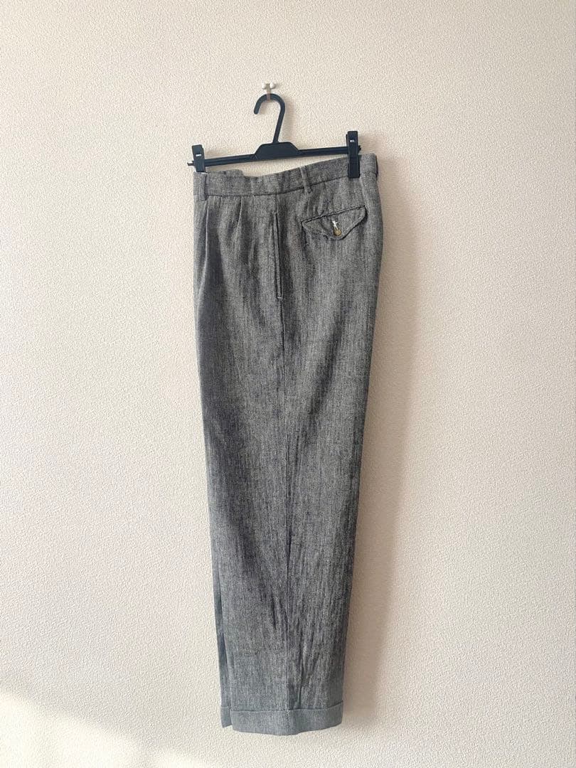 ラルフローレン メンズ ヘリンボーン リネン混パンツ 33/30 M相当